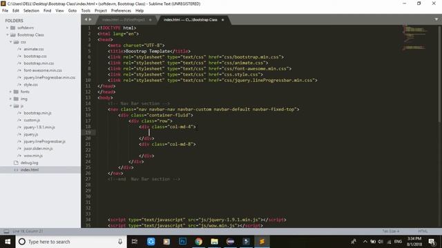 Bootstrap Tutorial With Project Part 1 | Bootstrap Template смотреть онлайн