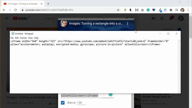 Finding YouTube embed code and specifying the start and end time смотреть онлайн