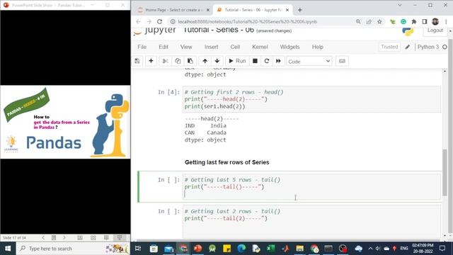 How to get the data from a Series in Pandas ? смотреть онлайн