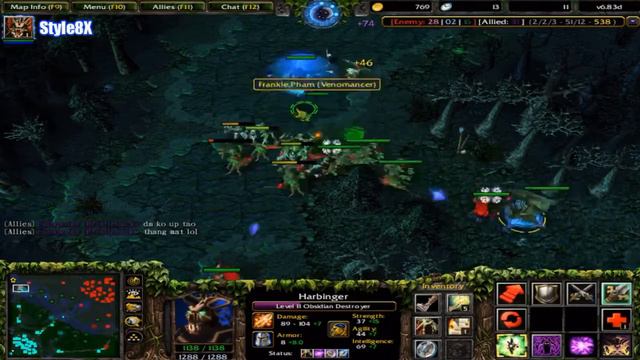 DotA 1 Destroyer Monter Kills -DotA 6.83d Style8x смотреть онлайн