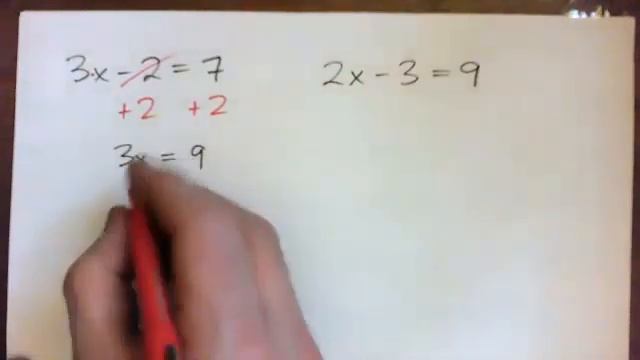 Solve Linear Equations: 3x - 2 = 7 and 2x - 3 = 9 смотреть онлайн