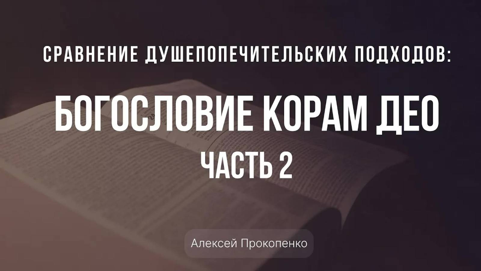 Сравнение душепопечительских подходов ｜ Часть 4 ｜ Алексей Прокопенко смотреть онлайн