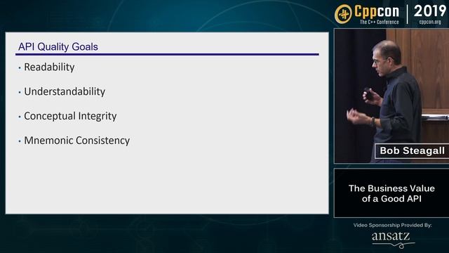 The Business Value of a Good API - Bob Steagall - CppCon 2019 смотреть онлайн