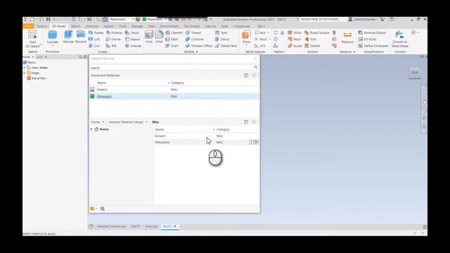 Inventor - Update Library Material Properties for All Components in an Assembly смотреть онлайн