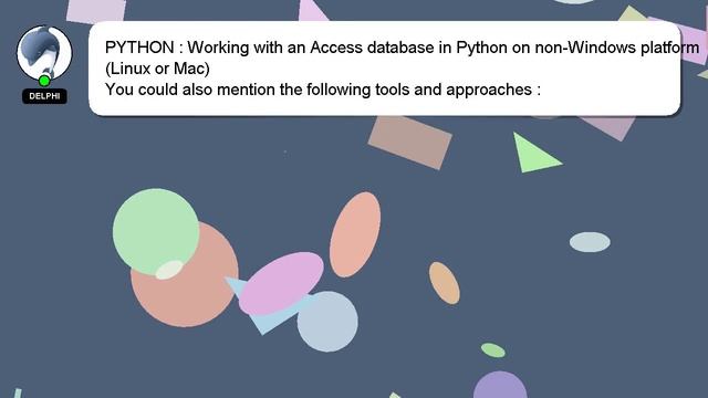 PYTHON : Working with an Access database in Python on non-Windows platform (Linux or Mac) смотреть онлайн