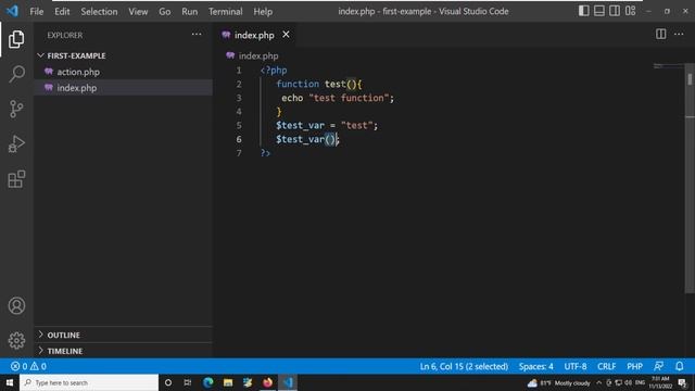 35- PHP Function Variable смотреть онлайн