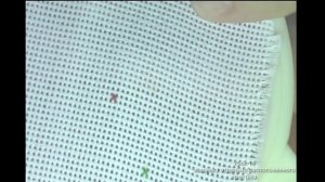 Вышивание отдельно расположенного одиночного крестика. Урок 14.