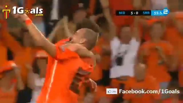 netherlands vs San Marino 11-0 All Goals Highlights 2.9.2011 UEFA EURO 2012 Qualifier Group E смотреть онлайн