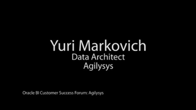 Oracle BI Customer Success Forum: Agilysys смотреть онлайн