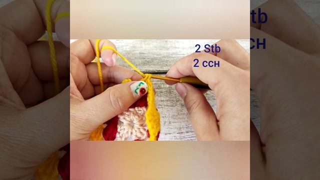 Omasquadrat (4 Farben). Бабушкин квадрат - это легко! (4 цвета). МК.