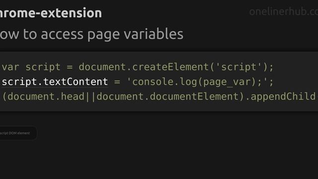 How to access page variables #chrome-extension смотреть онлайн