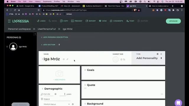 How to Create a User Persona using UXPRESSIA смотреть онлайн