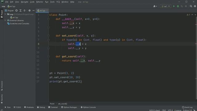 #6. Режимы доступа public, private, protected. Сеттеры и геттеры | ООП Python смотреть онлайн