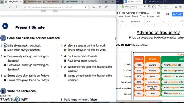Present simple - Adverbs of frequency смотреть онлайн
