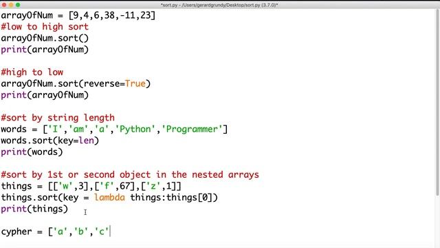 Python Day 23 Sort смотреть онлайн