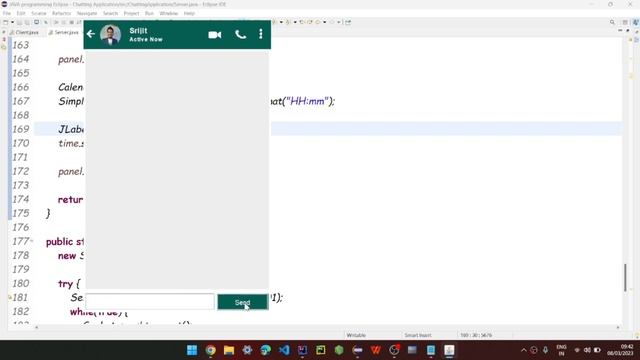 Chatting Application using Java Swing AWT and Socket programming 2023 || By Srijit Bera ECE '24 смотреть онлайн