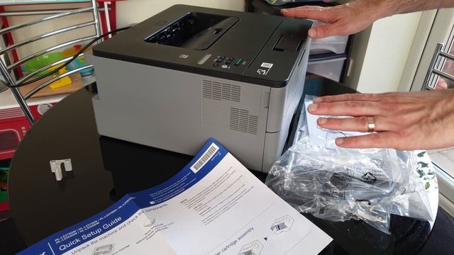 Installing the toner cartridge (and drum) in the Brother HL-L2350DW wireless laser printer смотреть онлайн