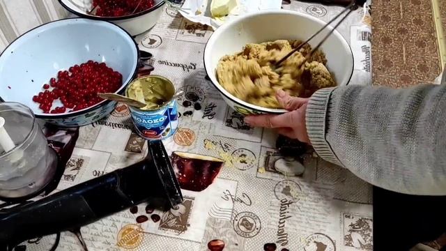 Мое меню на сегодня. Пирожное картошка. Калина с медом. смотреть онлайн