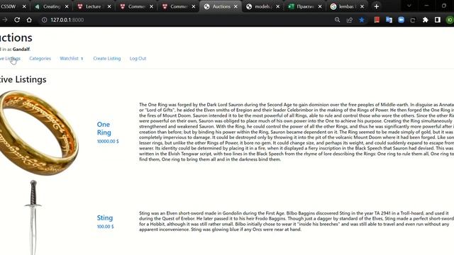 CS50's Web Programming with Python and JavaScript Project 2 - Commerce смотреть онлайн