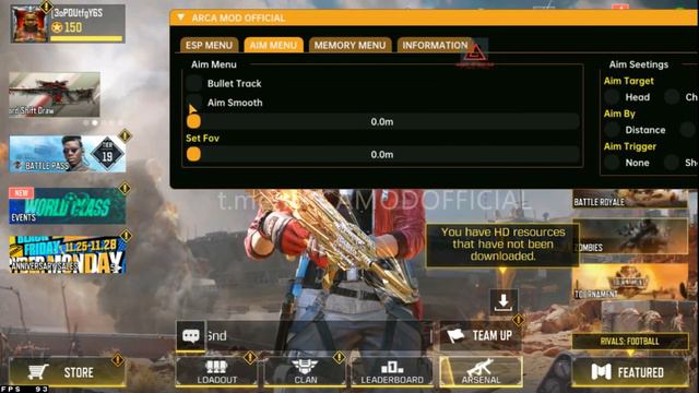 Call of Duty MOD Season 10 mix Bypass Emulator Safe Road to Legend Garena - Global Server смотреть онлайн