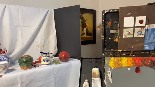Christmas Themed Oil Paintini Demonstration смотреть онлайн