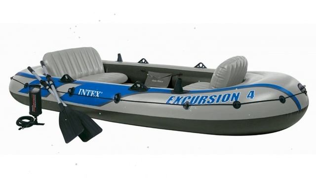 Надув.лодка Excursion 4 Set, 315х165х43см весла/насос, до 400кг (Intex) обзор 68324 смотреть онлайн