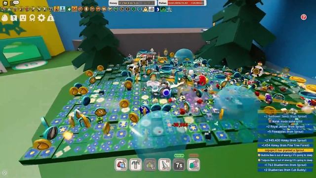 Сколько BlueBerry достал из 150 ростков в Bee Swarm Simulator смотреть онлайн