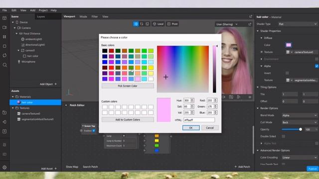 Change Hair Color ✿ | How to make an Instagram Filter | Spark AR Tutorial смотреть онлайн