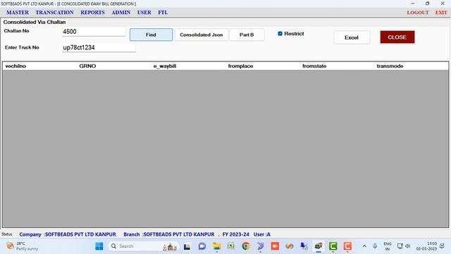 Consolidated Ewaybill Via JSON смотреть онлайн