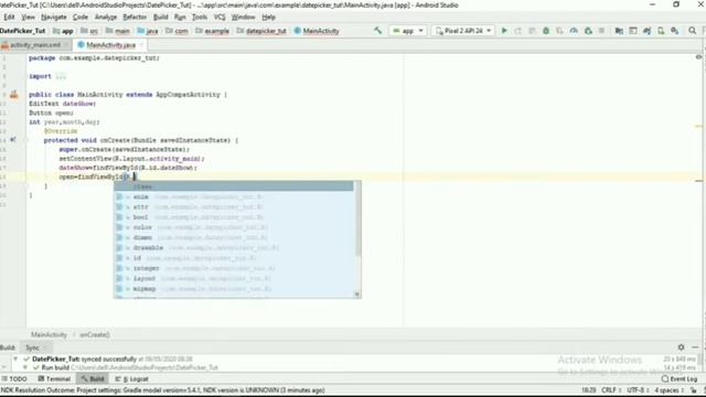 how create date picker in android studio смотреть онлайн