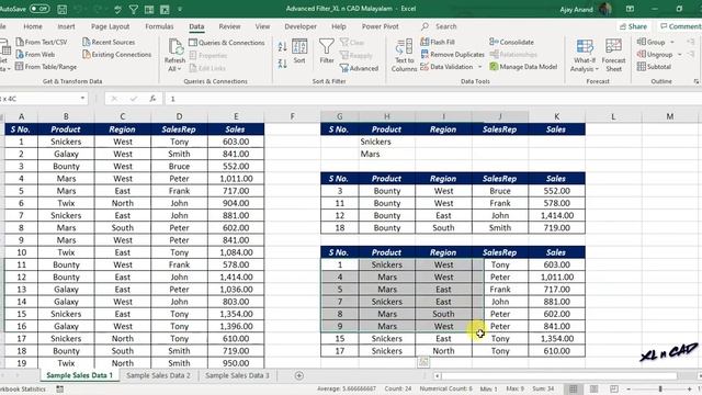 Advanced Filter in Excel - Excel Malayalam Tutorial смотреть онлайн