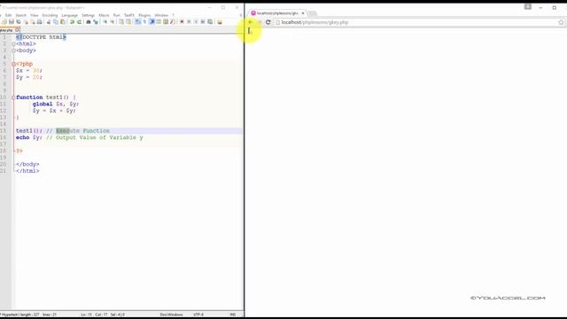 PHP Global Keyword | Tutorial смотреть онлайн