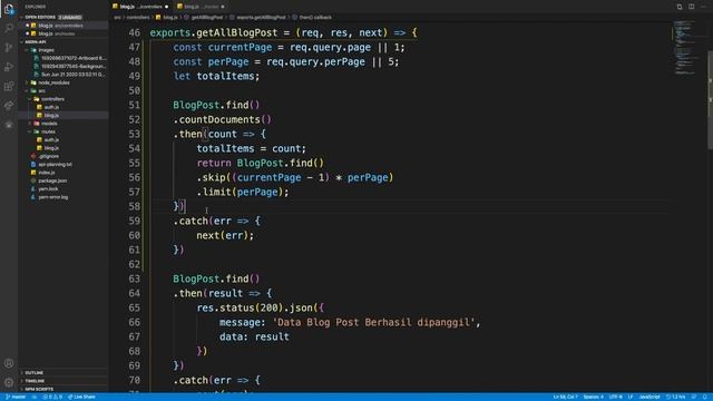 40 - Menambahkan Pagination Pada Response API NodeJS смотреть онлайн