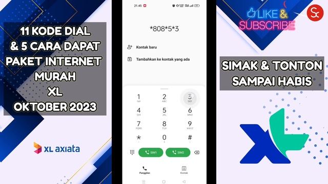 NEW Kode Dial XL Paket Data Murah OKTOBER 2023 | Paket Data Internet Murah XL Axiata 2023 смотреть онлайн