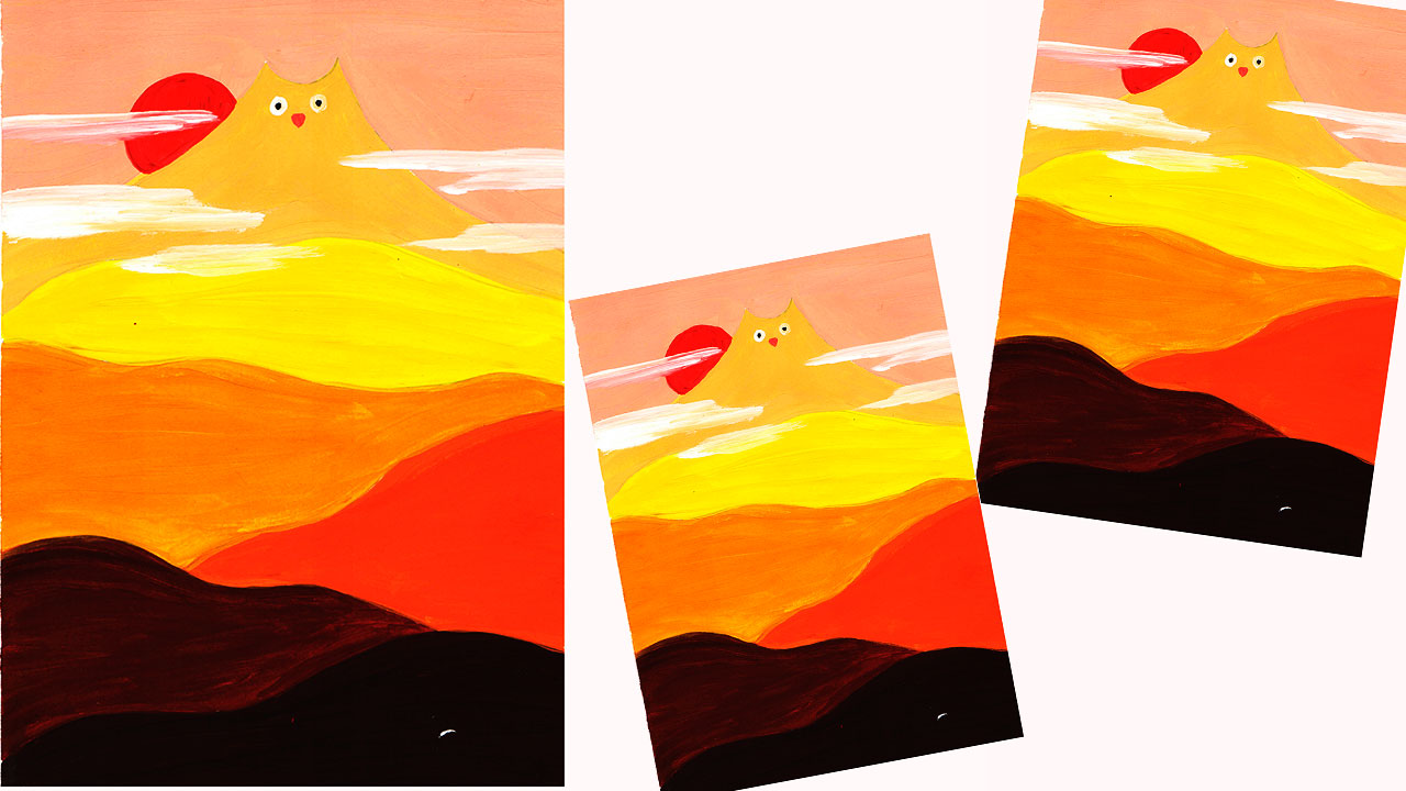 Необычный кот, картина для интерьера. Картина для детского творчества. смотреть онлайн