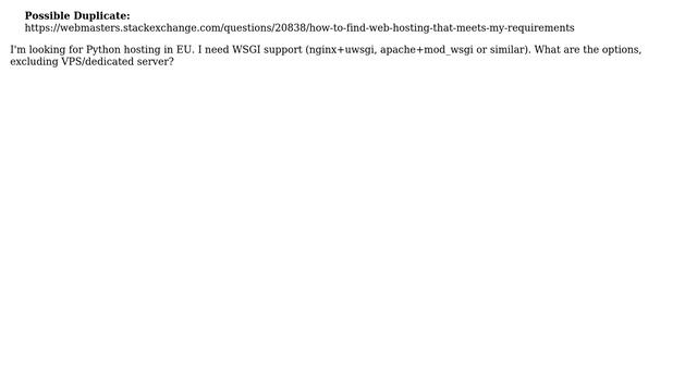 Webmasters: EU Python hosting смотреть онлайн