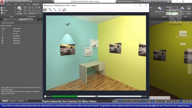 Autocad 3D Tutorial 74: How to Create Lights in Autocad 3D? | AutoCAD Lighting Tutorial | Hindi смотреть онлайн