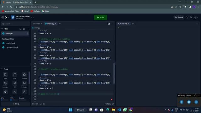 Python Tic Tac Tac Toe Game?? | X & O Game Development | Python simple Project on replit | selfacad смотреть онлайн