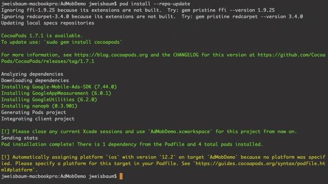 Integrating the Google Mobile Ads SDK for iOS apps смотреть онлайн
