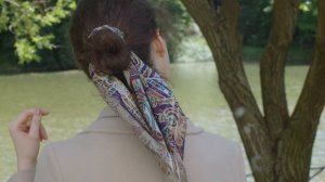 Платок шелковый (крепдешин) "10403", вид 2