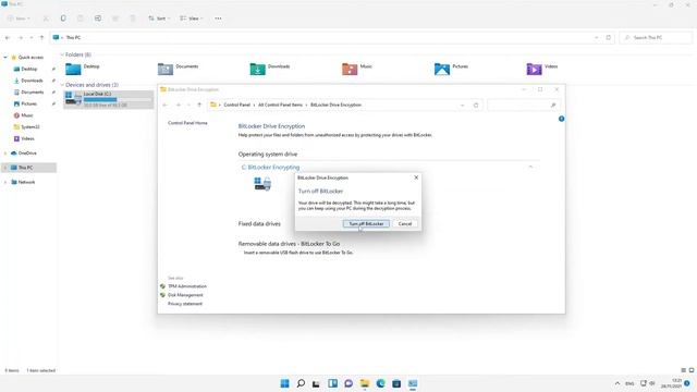 HOW TO REMOVE BITLOCKER ENCRYPTION IN WINDOWS 11 | TURN OFF BITLOCKER IN WINDOWS 11 смотреть онлайн