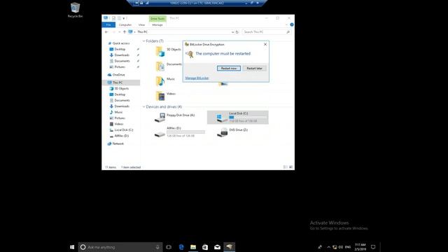 Восстановление доступа к диску, защищенному BitLocker смотреть онлайн