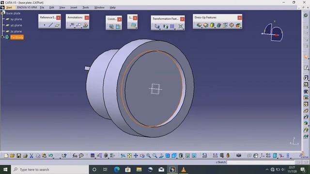 Selecting a file with name+ Sketch Definition + Pad Definition + Pocket Definition + Color fill up смотреть онлайн