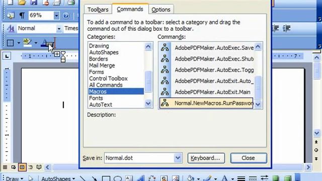 Word 2003 Tutorial Adding Macro Buttons to Toolbars Microsoft Office Training Lesson 30.3 смотреть онлайн
