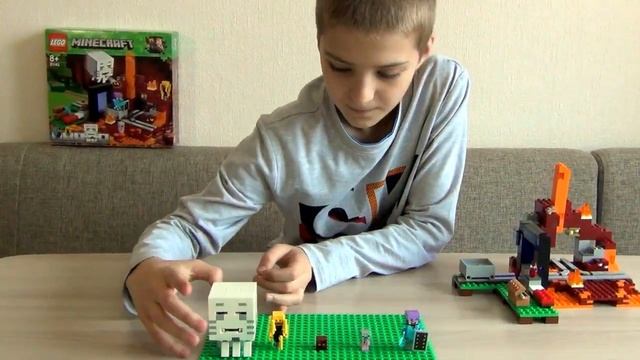 Обзор конструктора Лего Портал в подземелье Майнкрафт. Lego minecraft смотреть онлайн