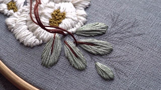 Blooming rosehip pattern. Embroidery for beginners смотреть онлайн