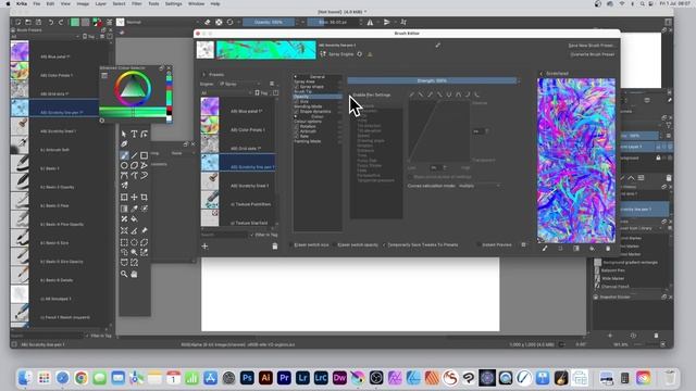 Intense Spray Brush Color Design In Krita How To Tutorial (Slivers) смотреть онлайн
