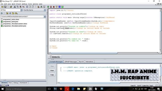 04 INRODUCCIR DATOS DESDE EL TECLADO CON BUFFERED READER EN JGRASP POR JHM 2016 APRENDE A PROGRAMAR смотреть онлайн