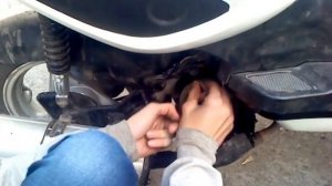 заводим китайский скутер с верёвки