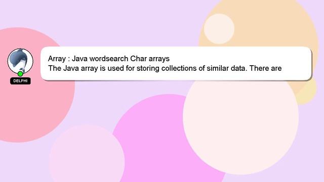 Array : Java wordsearch Char arrays смотреть онлайн